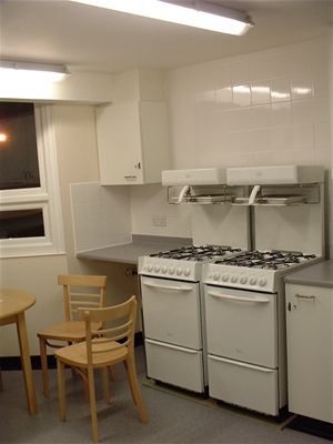 the kitchen