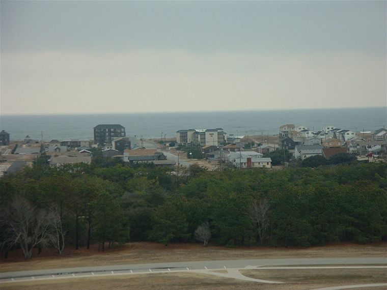View out to the Atlantic, our hotel central