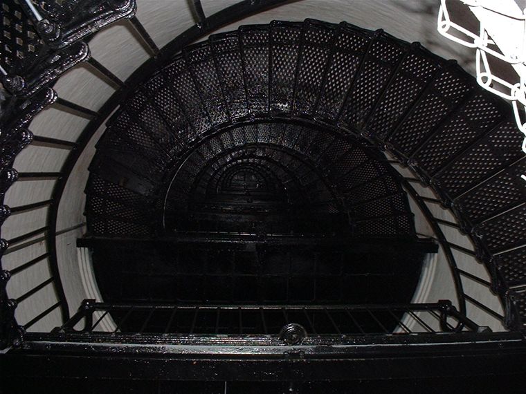 Interior of the light house - view upwards