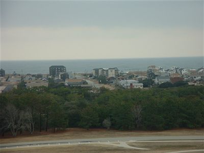 View out to the Atlantic, our hotel central