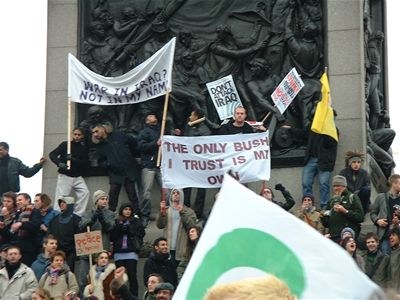 Around Nelsons Column - The Only Bush I Trust...