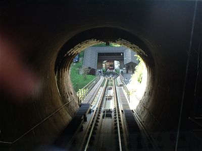 Going down the fernicular railway