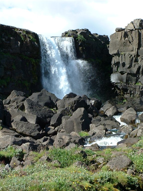 Close-up of Oxarafoss