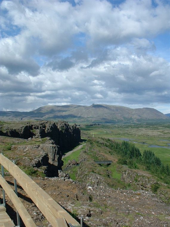 View across �ingvellir, including the continental ridge