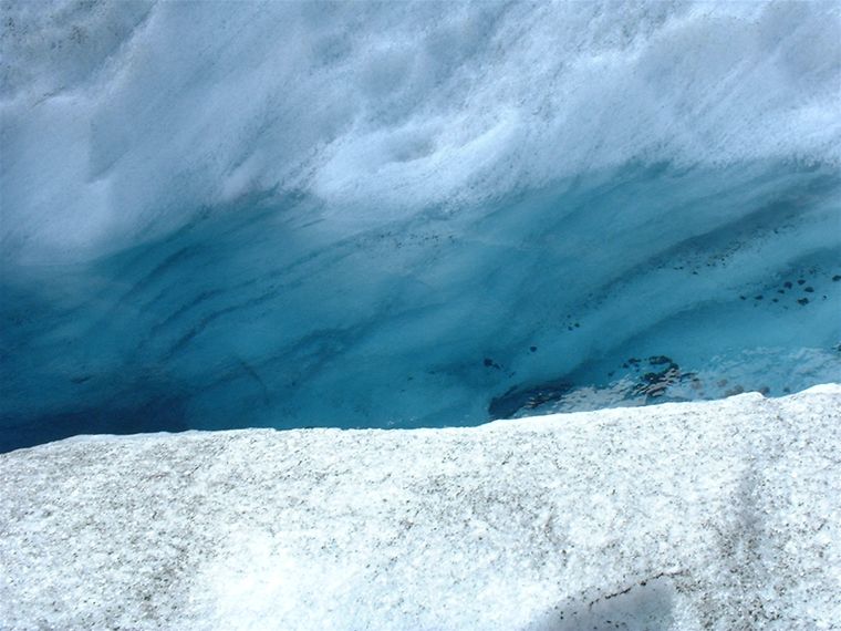 A small glacial lake (more of a puddle than a lake, but deep)