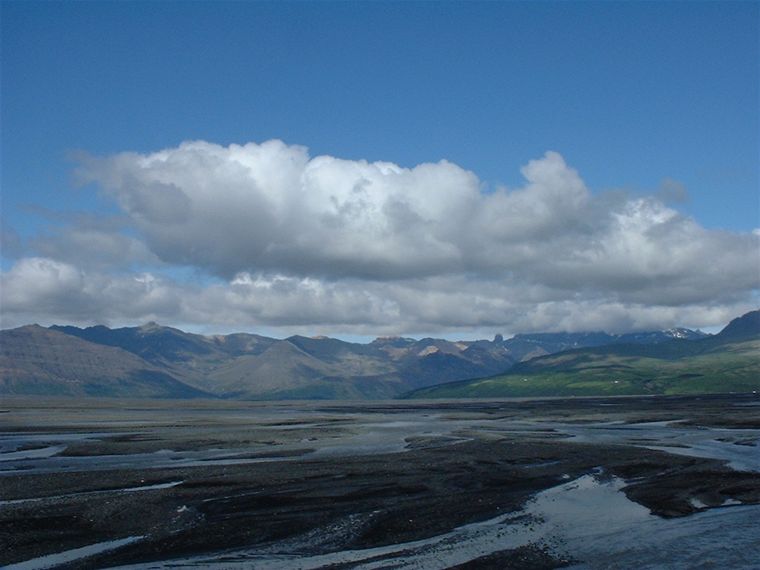 Mountainous terrain and glacial run-off