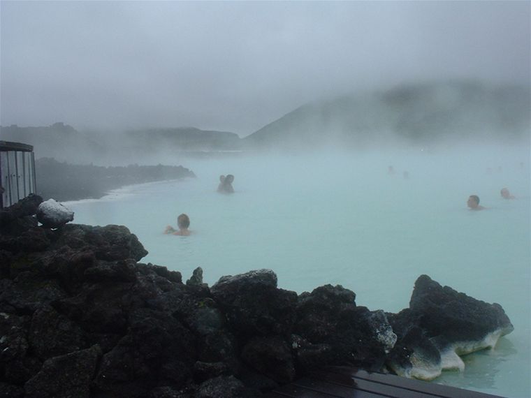 The Blue Lagoon - not looking very blue due to the weather - 1