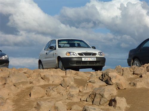 Our car looking heroic