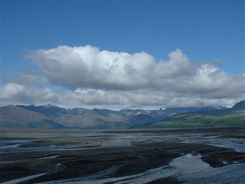 Mountainous terrain and glacial run-off