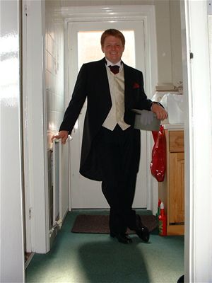 "Mark in a suit looking very handsome" - Audrey (yes, she really said that. Honestly. No, I'm not making it up, leave me alone.)