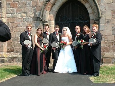 Simon, Steph, The Best Man, The Ushers & The Bridesmaids