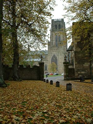 Durham Cathedral from the castle courtyard