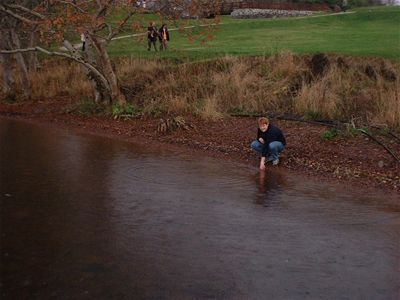 Playing in the edge of Loch Ness