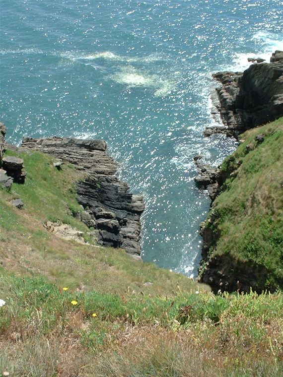 View down off Baggy Point, Croyde Bay, North Devon