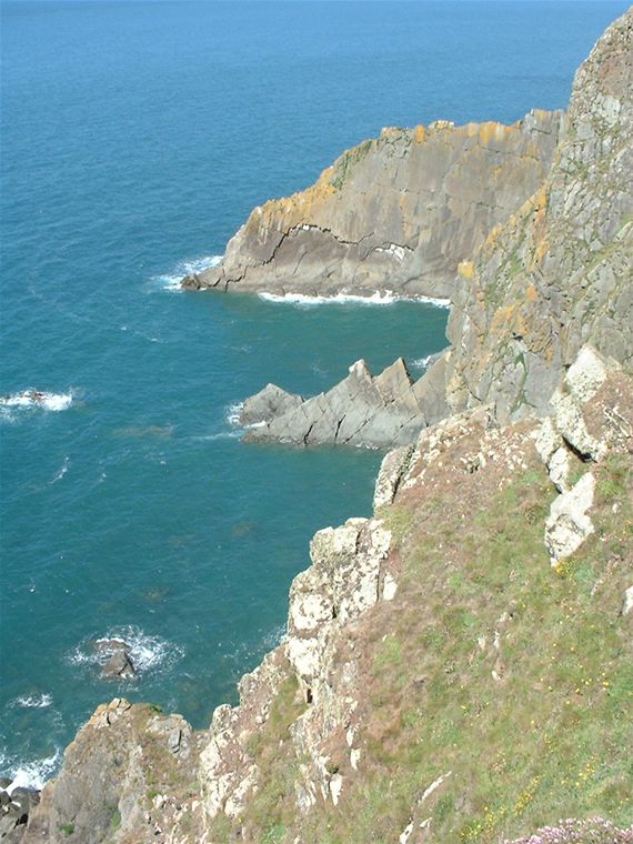 View up from Baggy Point towards Putsborough & Woolacombe