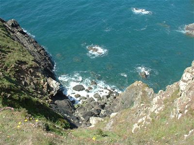 Looking down from the point.