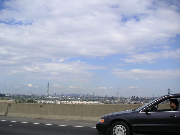 Along the way we passed along the exceptionally smelly New Jersey turnpike