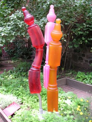 Weird sculptures in the garden of the Paul Rever� house