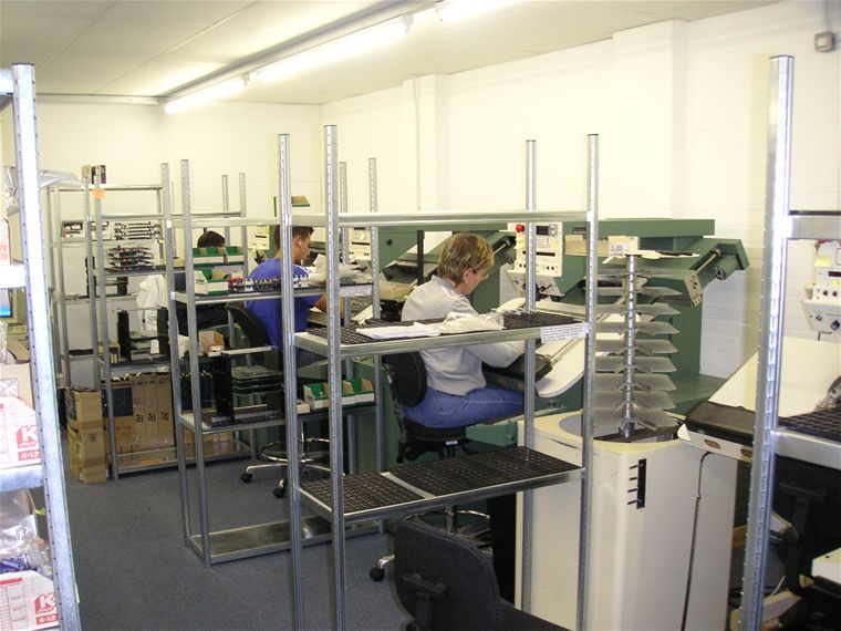 The workers hard at work