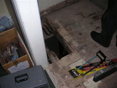 Nice big holes in the floor