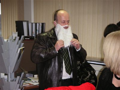 Paul gets dressed up...
