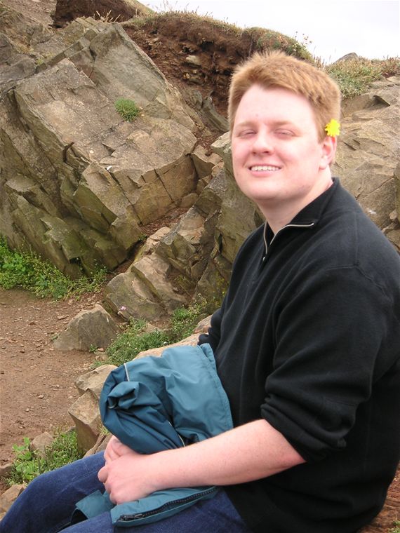 Sat on top of Baggy Point... (far more scared than I look)