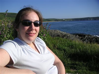 Audrey; Woolacombe Bay in the background