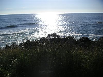 The sea looking pretty and blue
