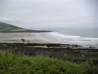 Looking across the bay from the path up to Baggy Point