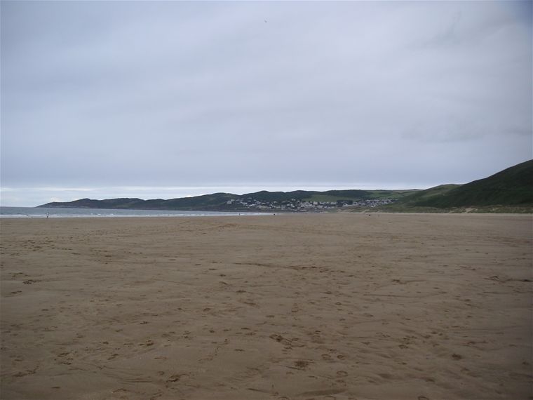 ... and looking along the beach to Woolacombe.
