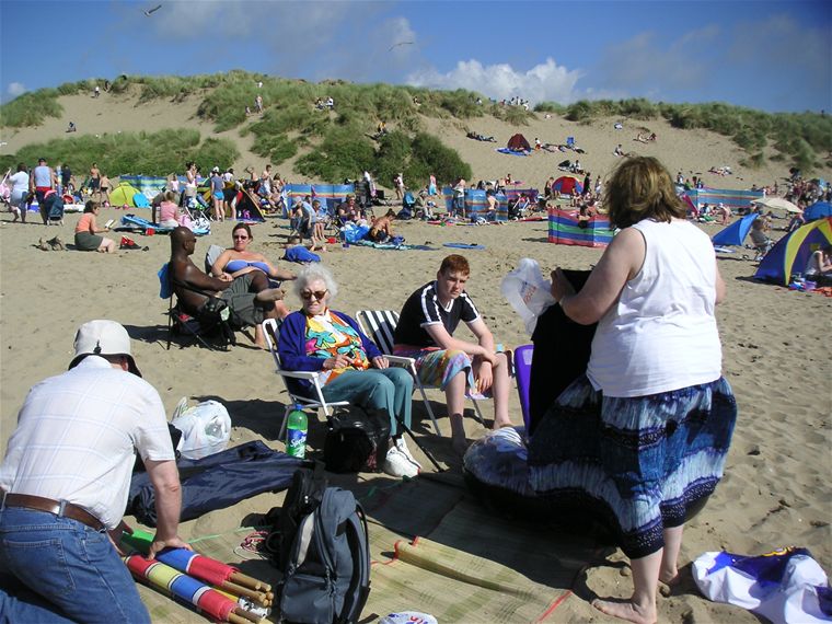 Our beach encampment