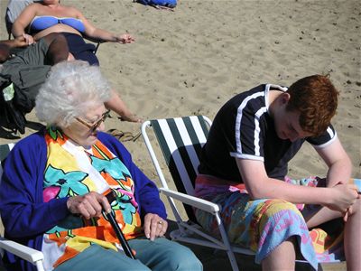 Nan & Adam on the beach