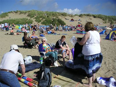 Our beach encampment