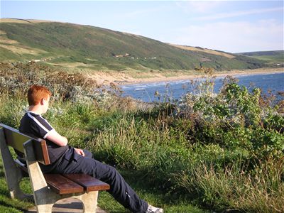 Adam admiring the view