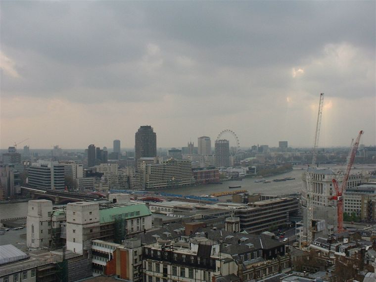 london city skyline from the top of st paul's