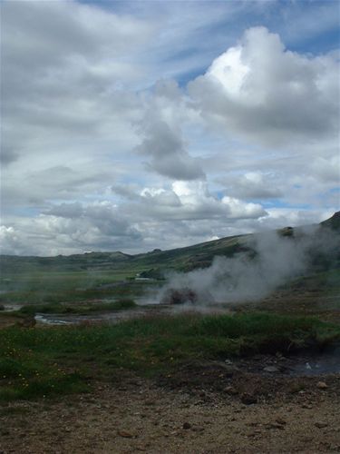 Steam vents at Geysir
