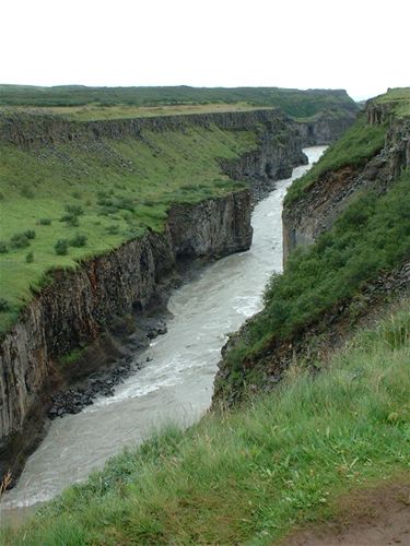 The valley cut by the run-off from Gulfoss