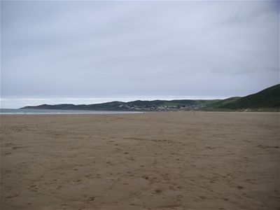 ... and looking along the beach to Woolacombe.